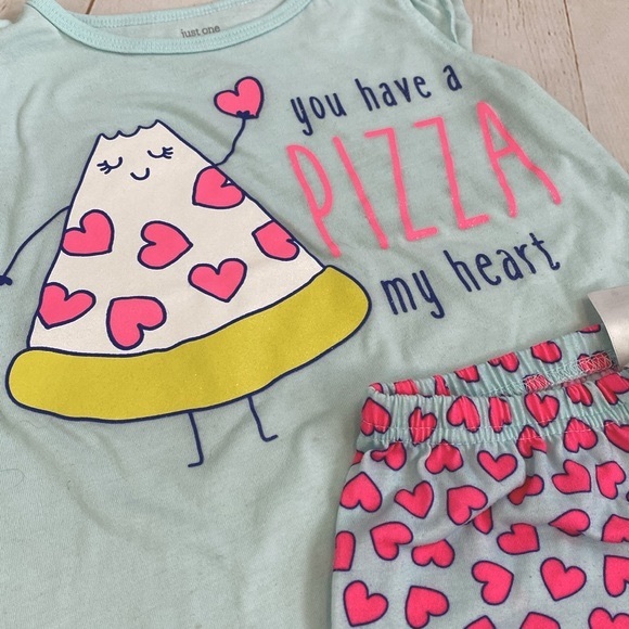 Carter's You Have a Pizza My Heart 2-Piece Tank Top/Shorts Pajama Set - Picture 2 of 4